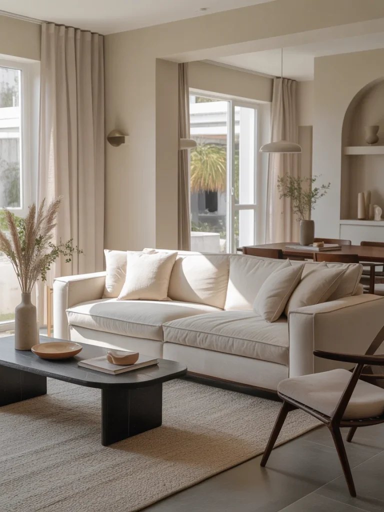 best online stores for modern decor styled living room with neutral modern furniture